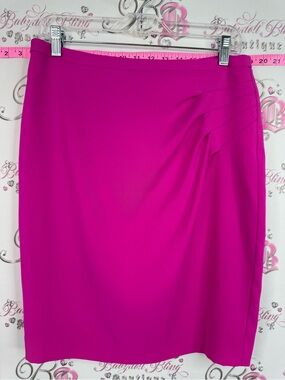 Jacob skirt rutched detail pink Bright Fuchsia Pencil Skirt